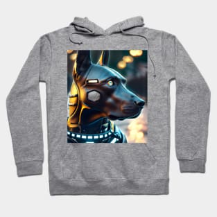 Cyberpunk Dog (1) - Anthropomorphic Sci fi Dogs Hoodie